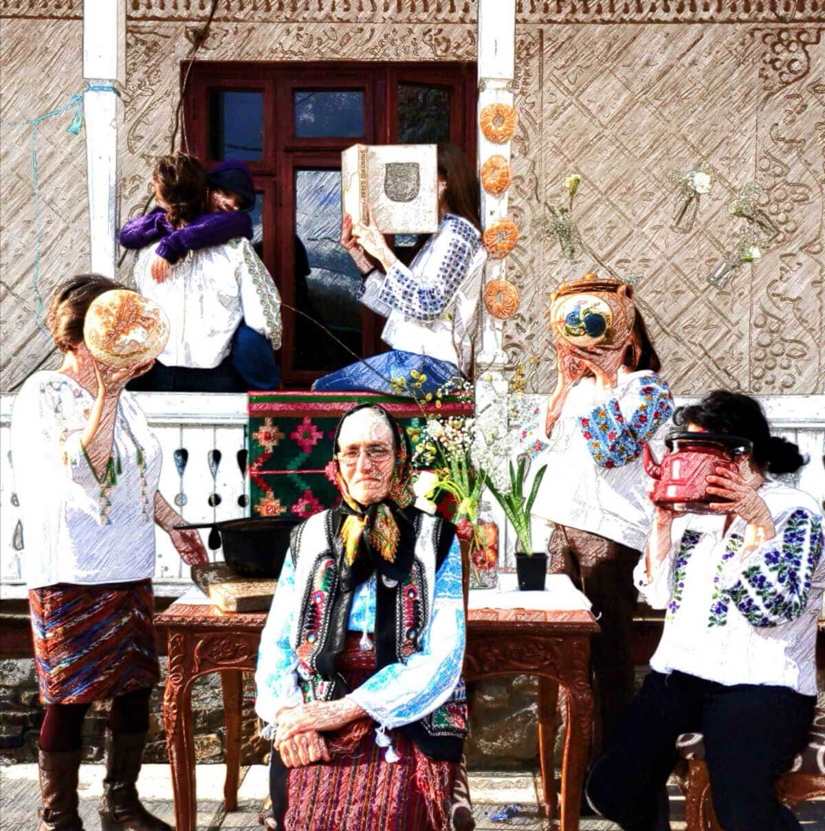 bunica generatii traditie dipimacu paine